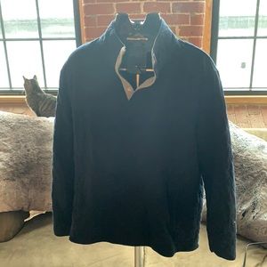 Quilted quarter button sweater